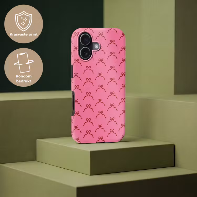 Telefoonhoesje Toughcase - Strik - Rood - Roze - Kerst — 7