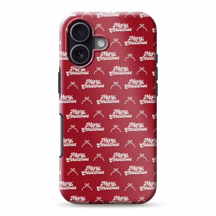 Telefoonhoesje Toughcase - Tekst - Rood - Wit - Strik — 1