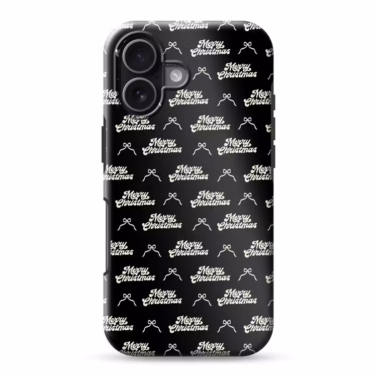 Telefoonhoesje Toughcase - Tekst - Zwart - Wit - Strik — 1