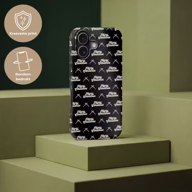 Telefoonhoesje Toughcase - Tekst - Zwart - Wit - Strik — 7