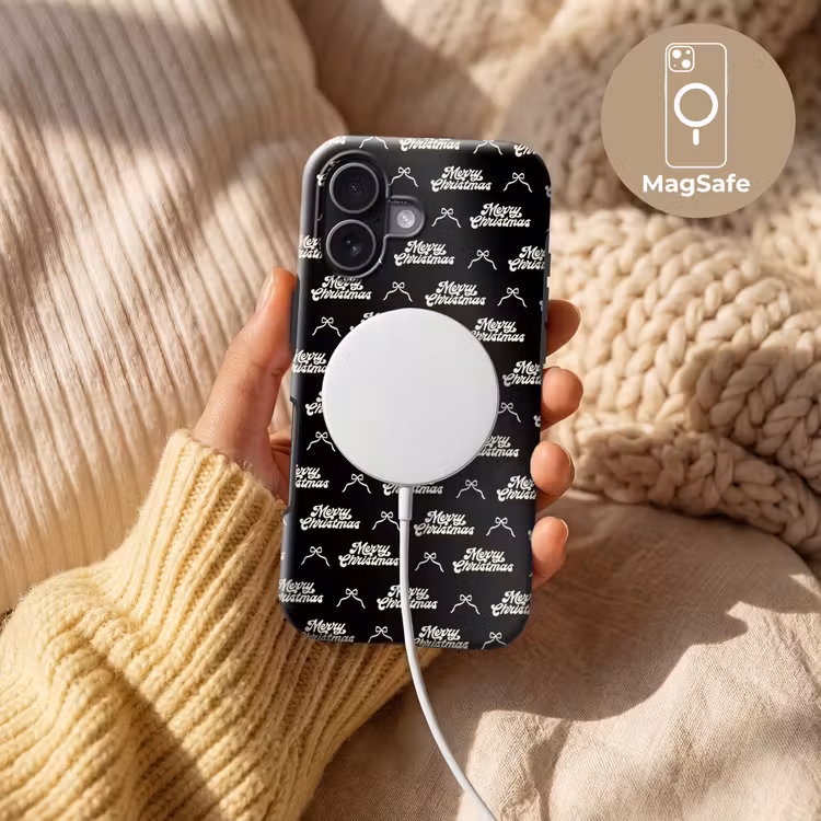 Telefoonhoesje Toughcase - Tekst - Zwart - Wit - Strik — 8