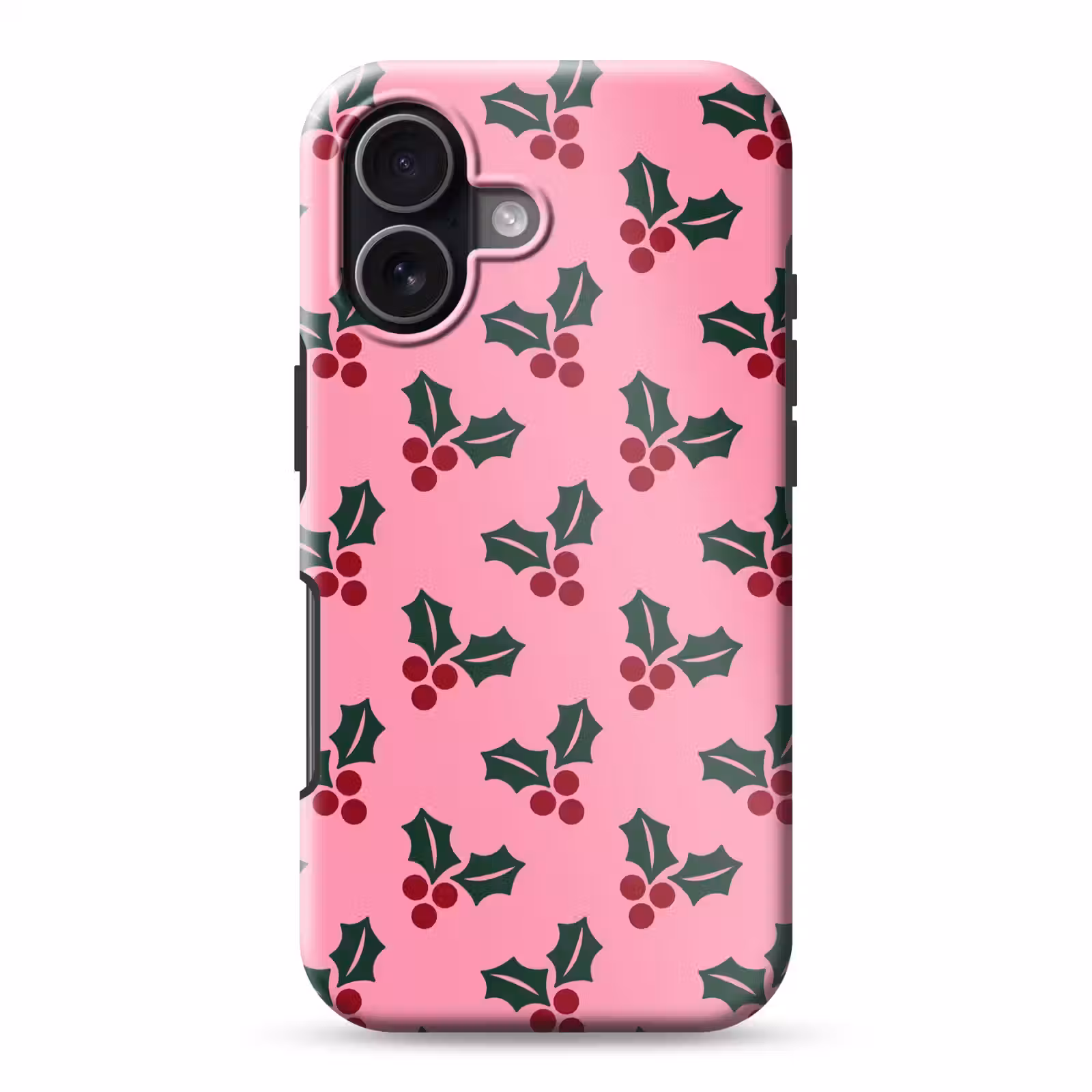 Telefoonhoesje Toughcase - Roze - Kerst - Hulst — 1