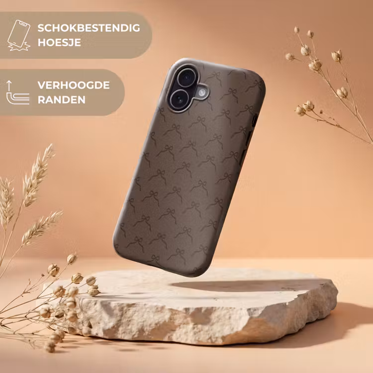 Telefoonhoesje Toughcase - Bruin - Kerst - Strik — 5