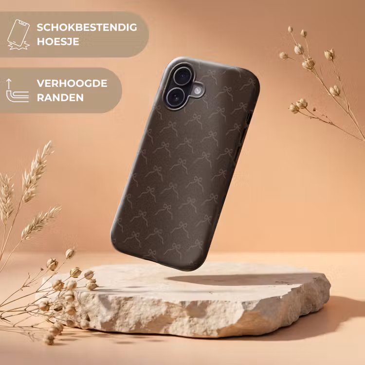 Telefoonhoesje Toughcase - Kerst - Bruin - Strik — 5
