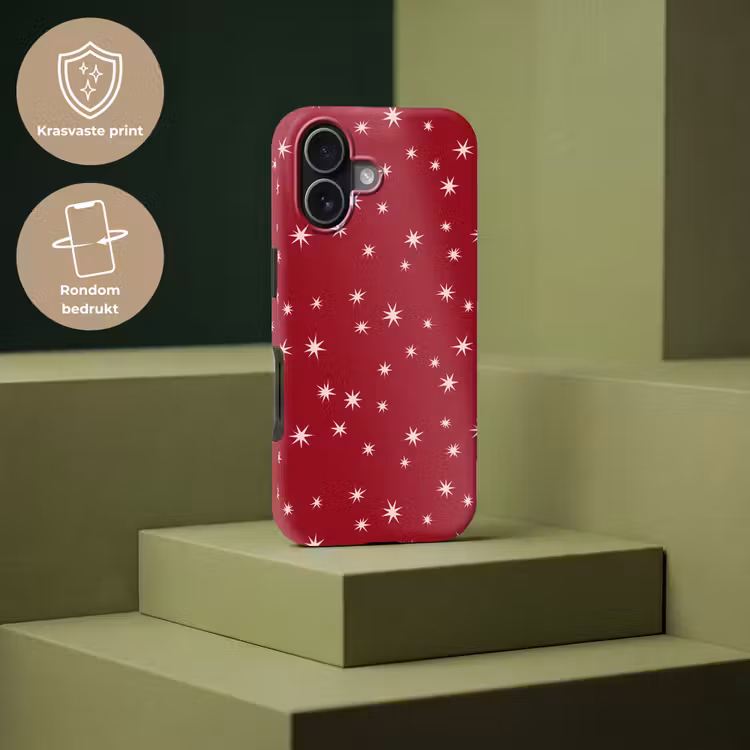 Telefoonhoesje Toughcase - Rood - Wit - Kerst - Ster — 7