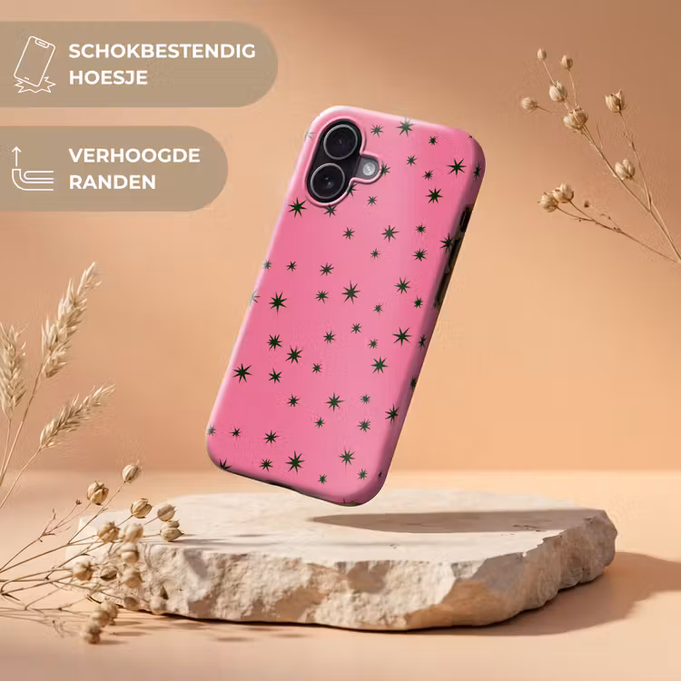 Telefoonhoesje Toughcase - Ster - Groen - Roze - Kerst — 5