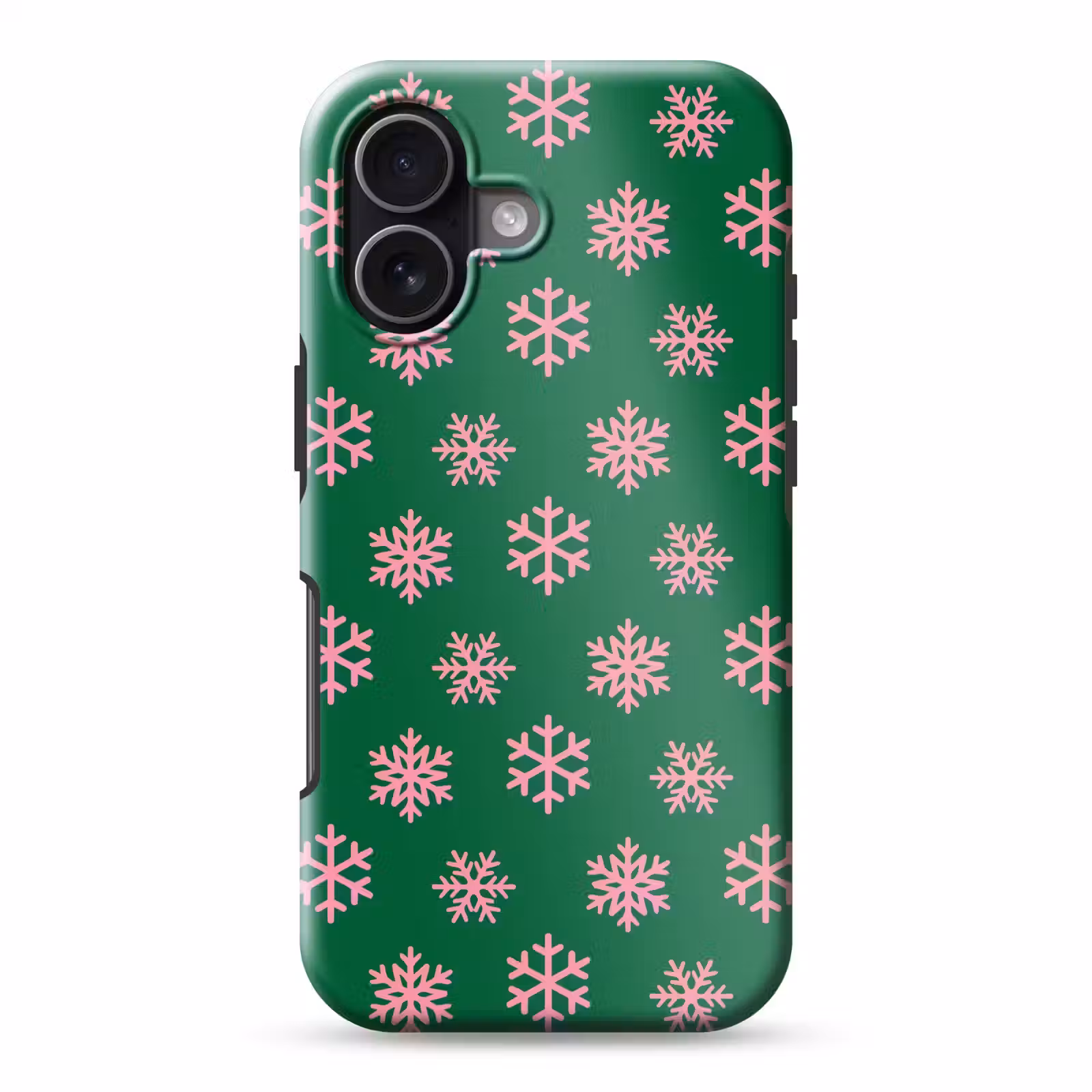 Telefoonhoesje Toughcase - Sneeuwvlok - Groen - Roze - Kerst — 1