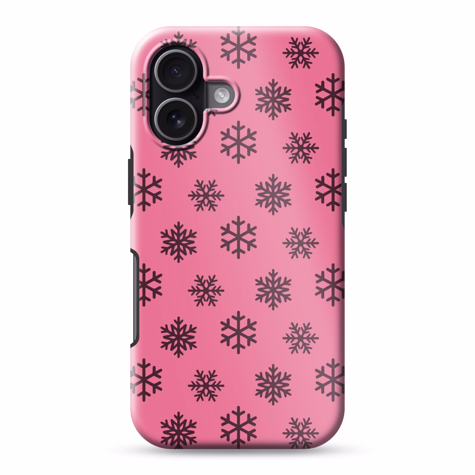 Telefoonhoesje Toughcase - Sneeuwvlok - Paars - Roze - Kerst — 1