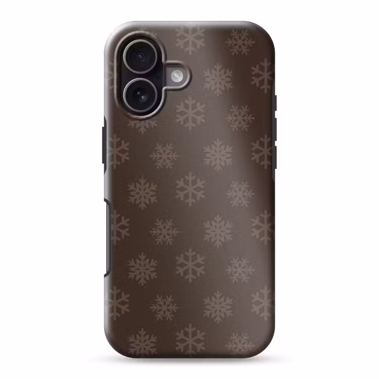 Telefoonhoesje Toughcase - Sneeuwvlok - Bruin - Kerst — 1