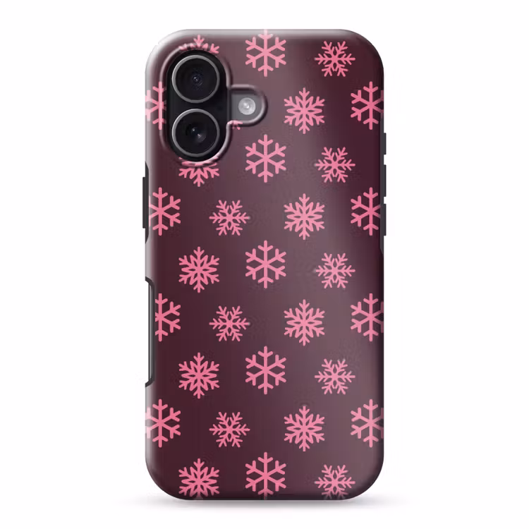 Telefoonhoesje Toughcase - Sneeuwvlok - Roze - Paars - Kerst — 1