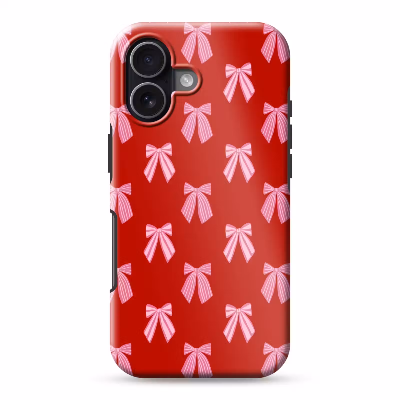 Telefoonhoesje Toughcase - Strikken - Kerst - Rood - Roze — 1
