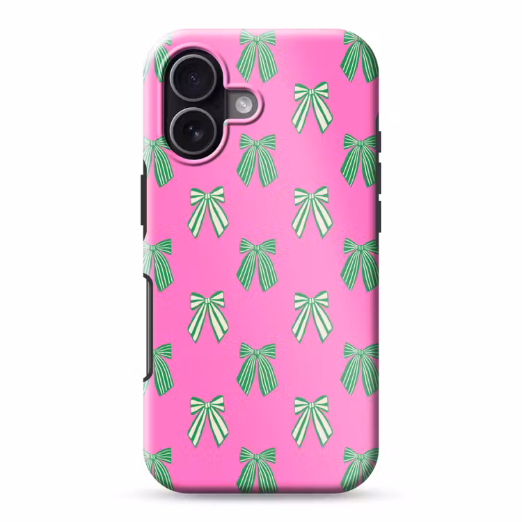 Telefoonhoesje Toughcase - Strikken - Kerst - Neon - Roze - Groen — 1