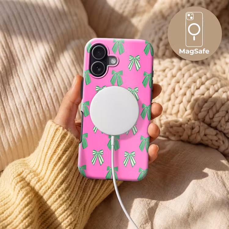 Telefoonhoesje Toughcase - Strikken - Kerst - Neon - Roze - Groen — 8