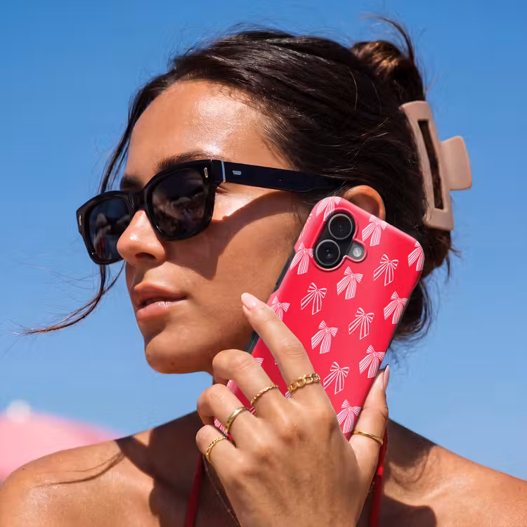 Telefoonhoesje Toughcase - Strikken - Kerstmis - Rood - Roze — 6