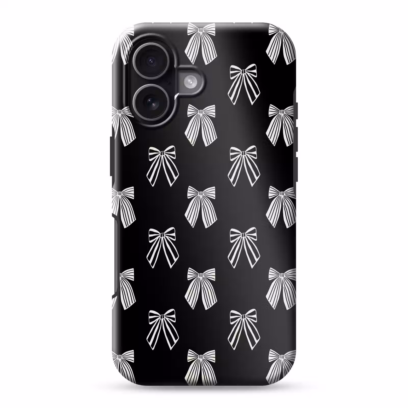 Telefoonhoesje Toughcase - Strikken - Kerst - Crème - Zwart — 1