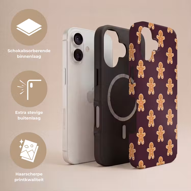 Telefoonhoesje Toughcase - Peperkoek - Kerst - Burgundy — 3