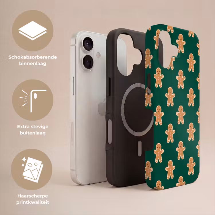 Telefoonhoesje Toughcase - Peperkoek - Kerst - Groen — 3