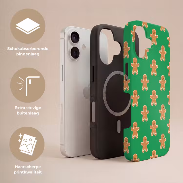 Telefoonhoesje Toughcase - Peperkoek - Kerst - Neon - Groen — 3