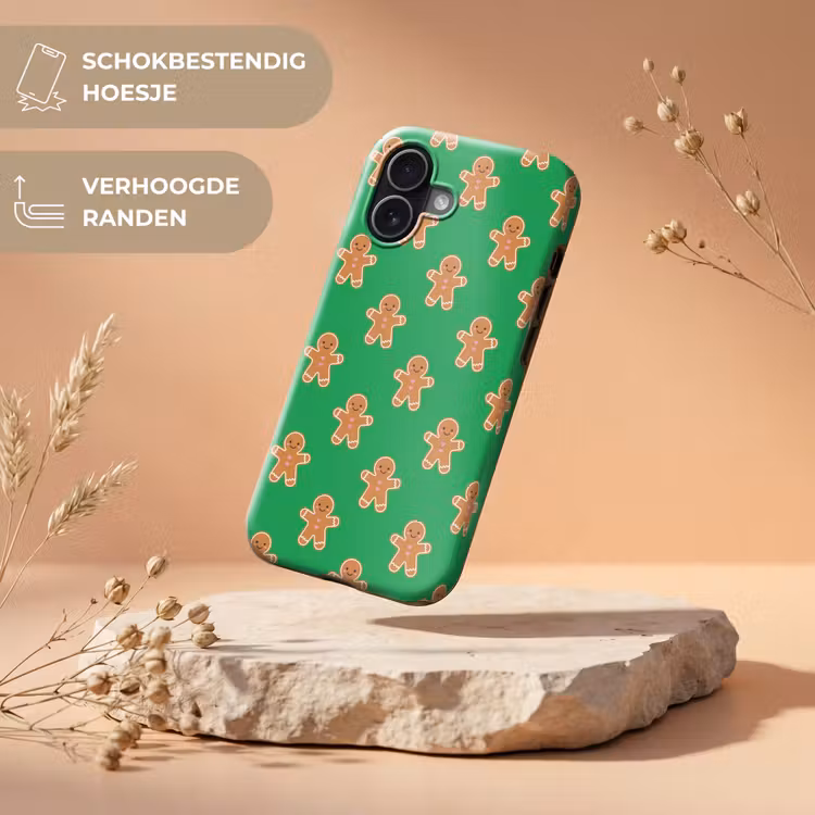 Telefoonhoesje Toughcase - Peperkoek - Kerst - Neon - Groen — 5