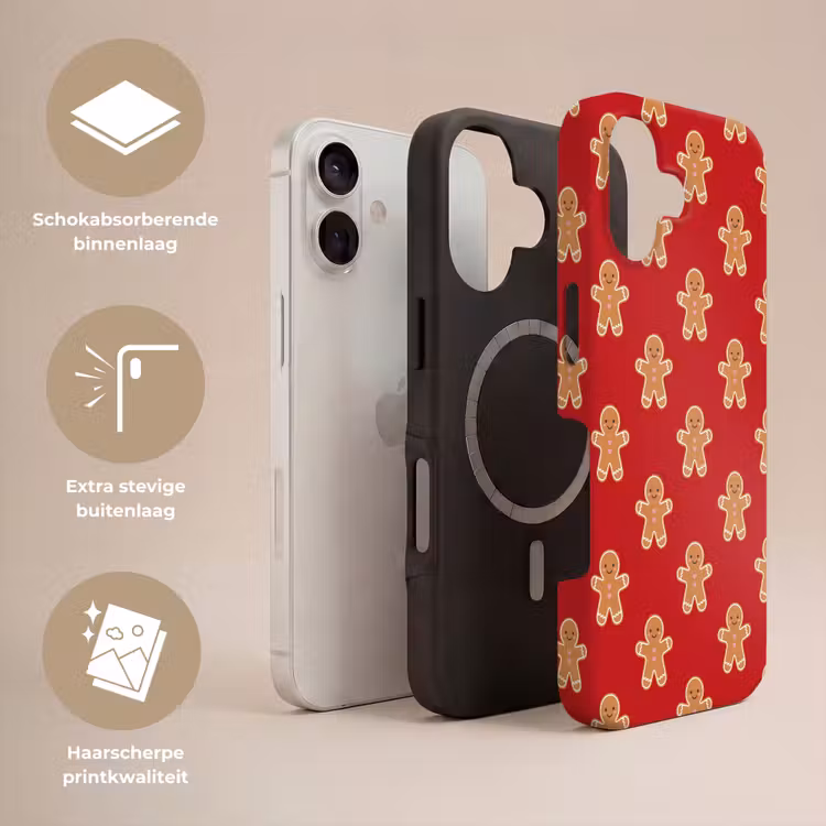 Telefoonhoesje Toughcase - Peperkoek - Kerst - Rood — 3