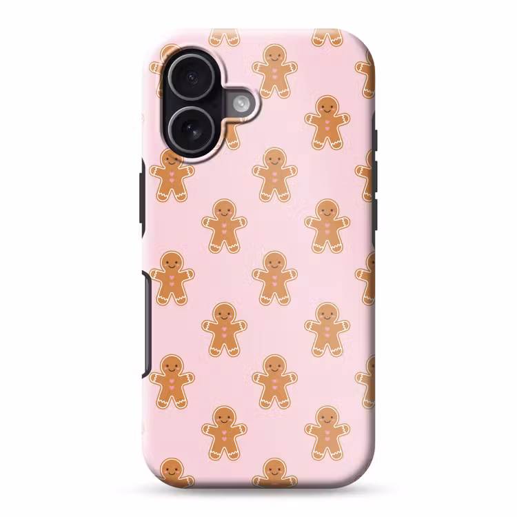 Telefoonhoesje Toughcase - Peperkoek - Kerst - Roze — 1