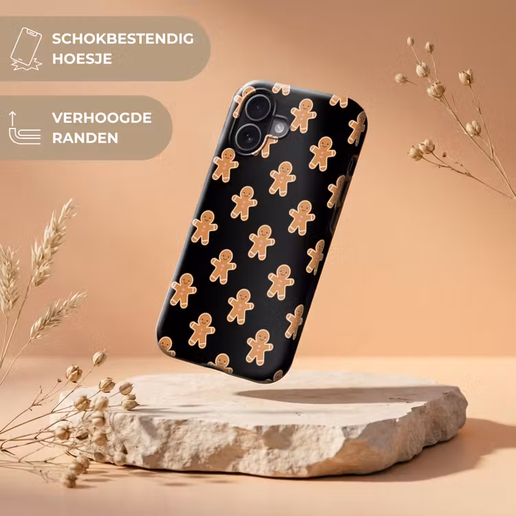 Telefoonhoesje Toughcase - Peperkoek - Kerst - Zwart — 5