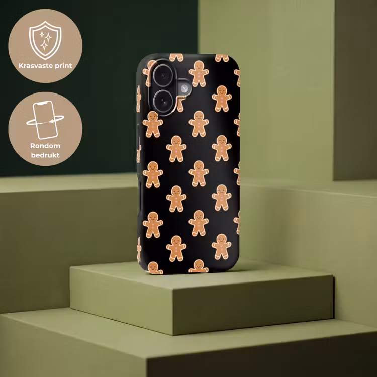 Telefoonhoesje Toughcase - Peperkoek - Kerst - Zwart — 7