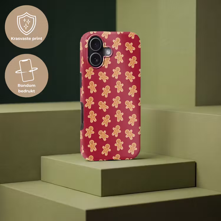 Telefoonhoesje Toughcase - Peperkoek - Rood - Bruin - Kerst — 7