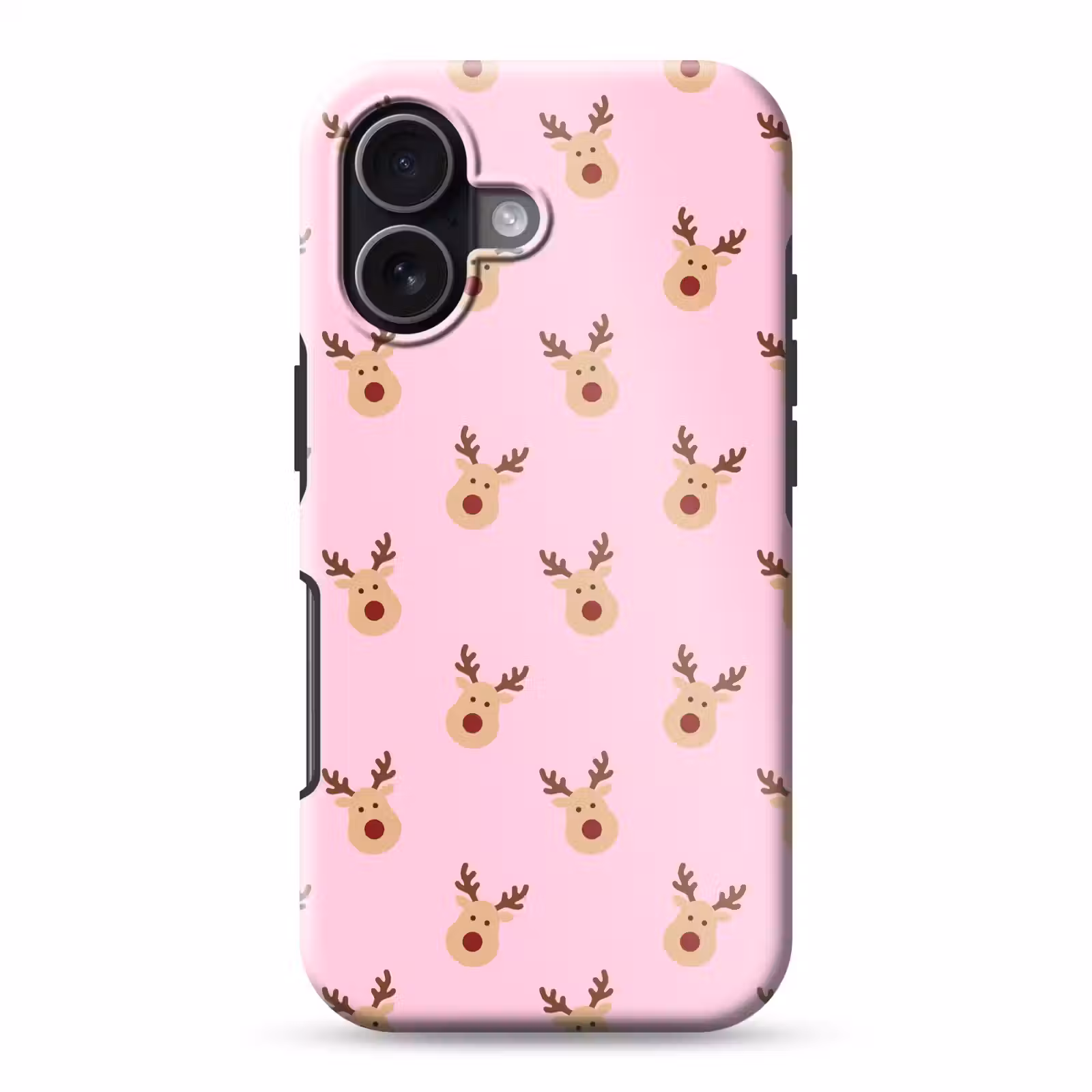 Telefoonhoesje Toughcase - Rendieren - Kerst - Roze — 1