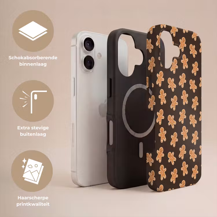 Telefoonhoesje Toughcase - Bruin - Peperkoek - Kerst — 3