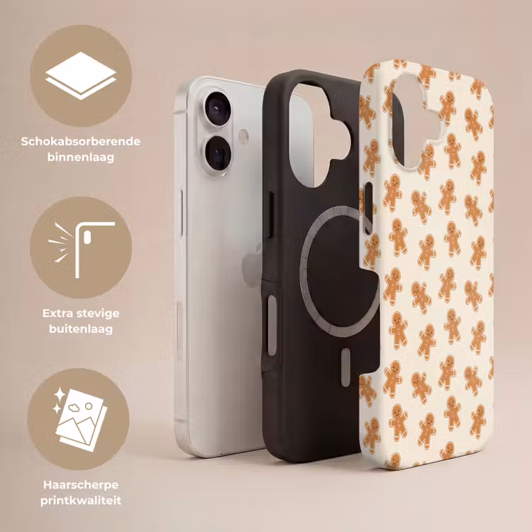 Telefoonhoesje Toughcase - Peperkoek - Kerst - Crème — 3