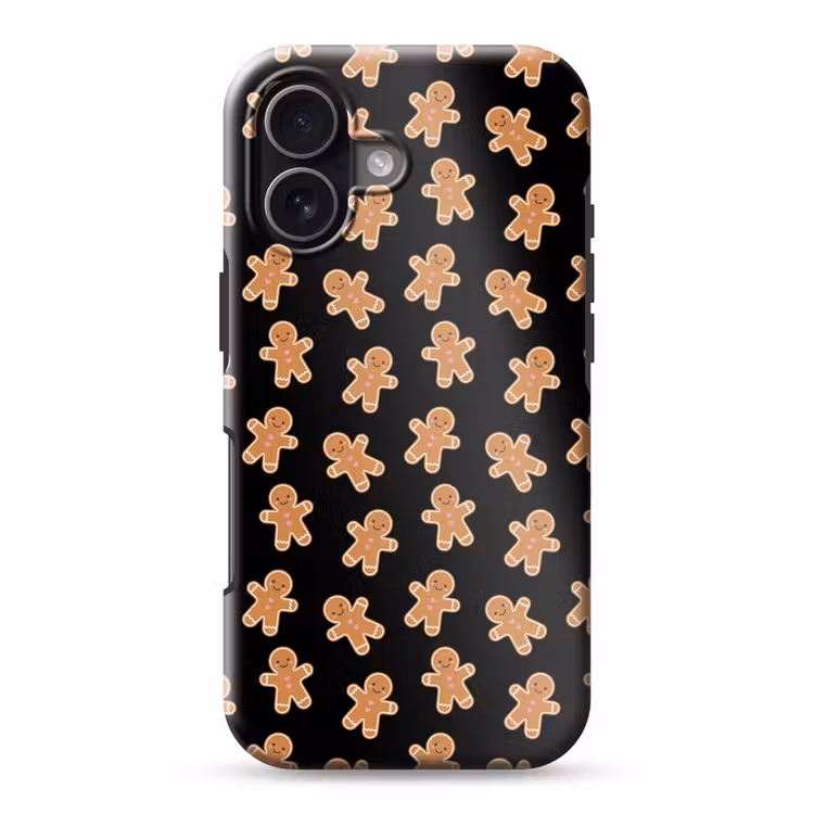 Telefoonhoesje Toughcase - Peperkoek - Kerst - Zwart - Bruin — 1