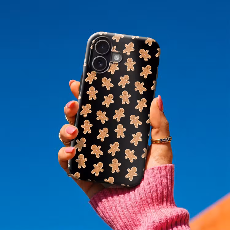 Telefoonhoesje Toughcase - Peperkoek - Kerst - Zwart - Bruin — 2