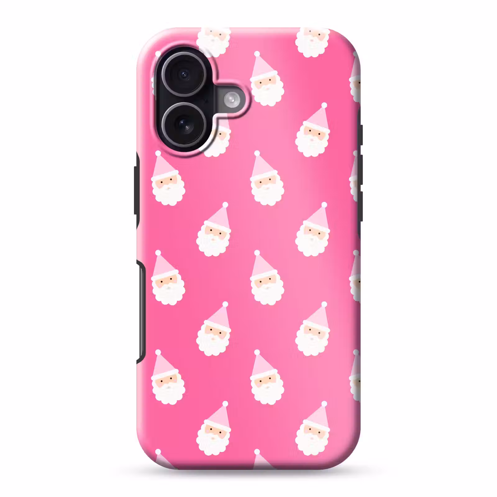 Telefoonhoesje Toughcase - Kerstman - Kerst - Neon - Roze — 1