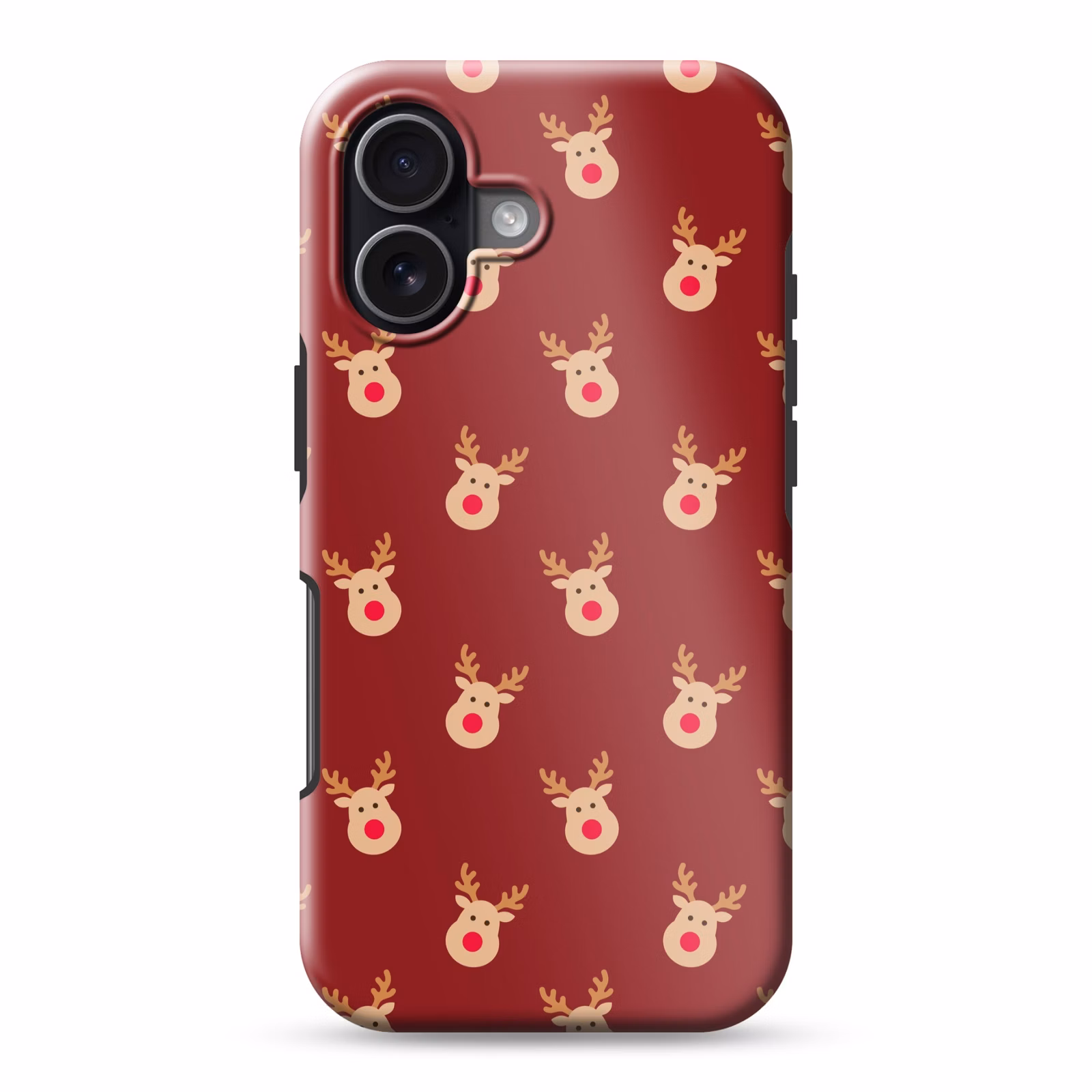 Telefoonhoesje Toughcase - Rendieren - Kerst - Rood - Bruin — 1
