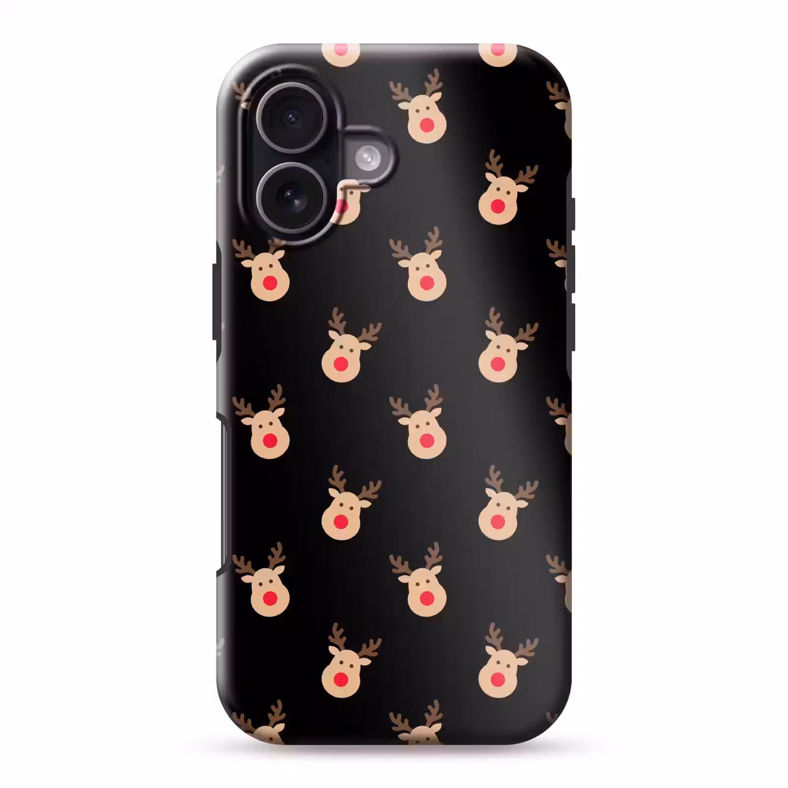 Telefoonhoesje Toughcase - Rendieren - Kerst - Zwart — 1