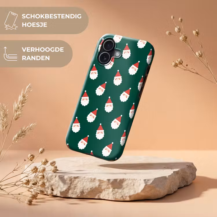 Telefoonhoesje Toughcase - Kerstman - Kerst - Groen — 5