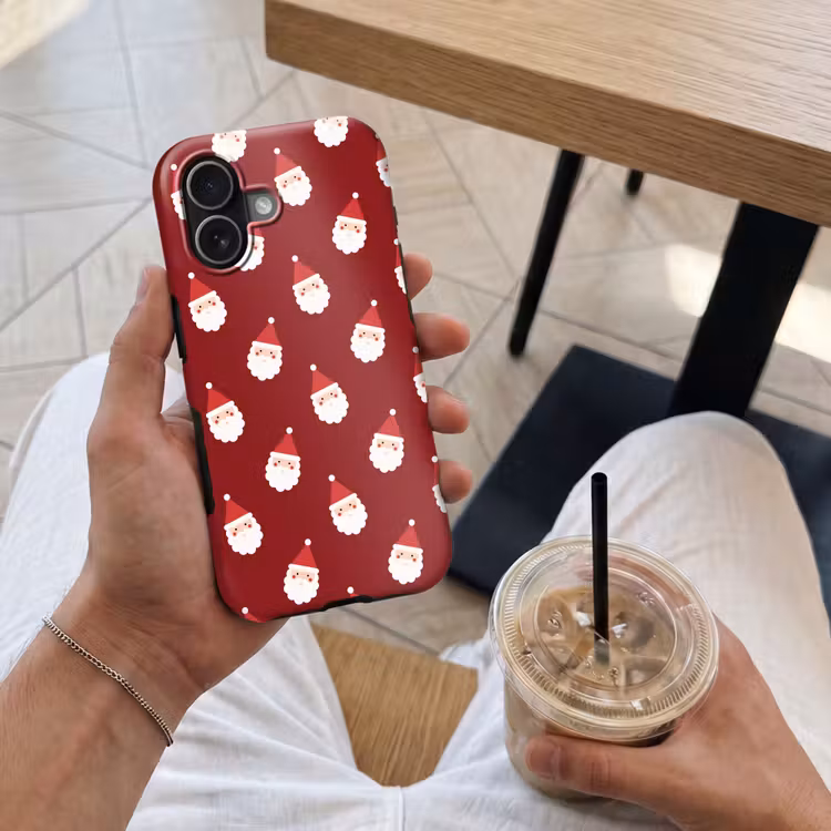 Telefoonhoesje Toughcase - Kerstman - Kerst - Rood — 4