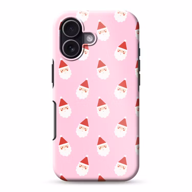 Telefoonhoesje Toughcase - Kerstman - Kerst - Roze — 1