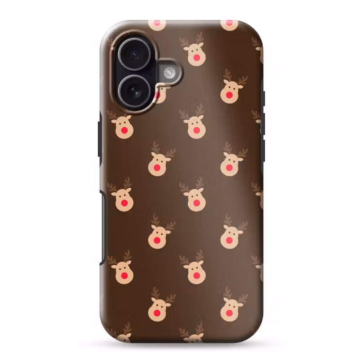 Telefoonhoesje Toughcase - Rendieren - Kerst - Bruin — 1