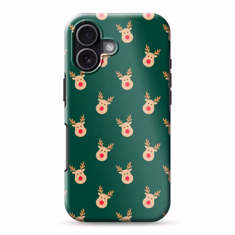 Telefoonhoesje Toughcase - Rendieren - Kerst - Groen — 1