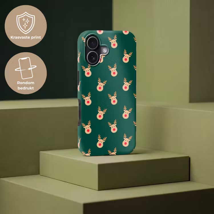 Telefoonhoesje Toughcase - Rendieren - Kerst - Groen — 7