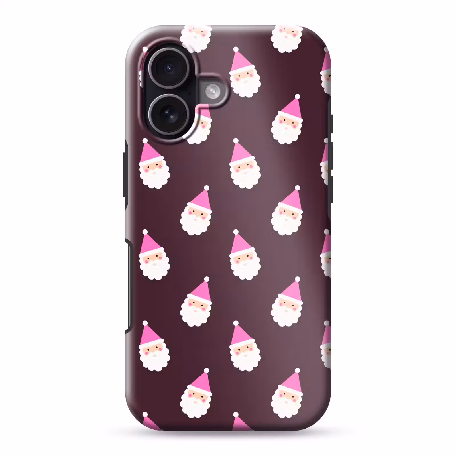 Telefoonhoesje Toughcase - Kerstman - Kerst - Roze - Burgundy — 1