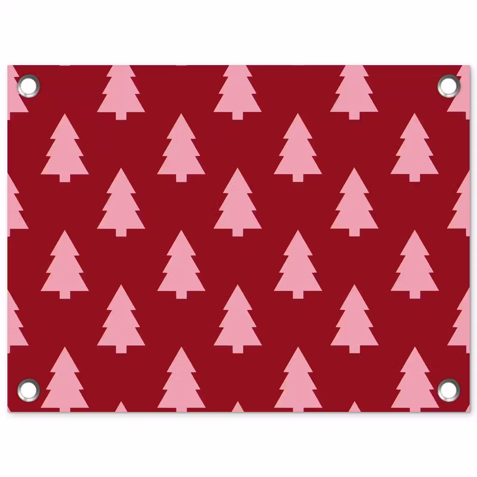 Tuinposter - Kerstboom - Burguny - Roze — 1