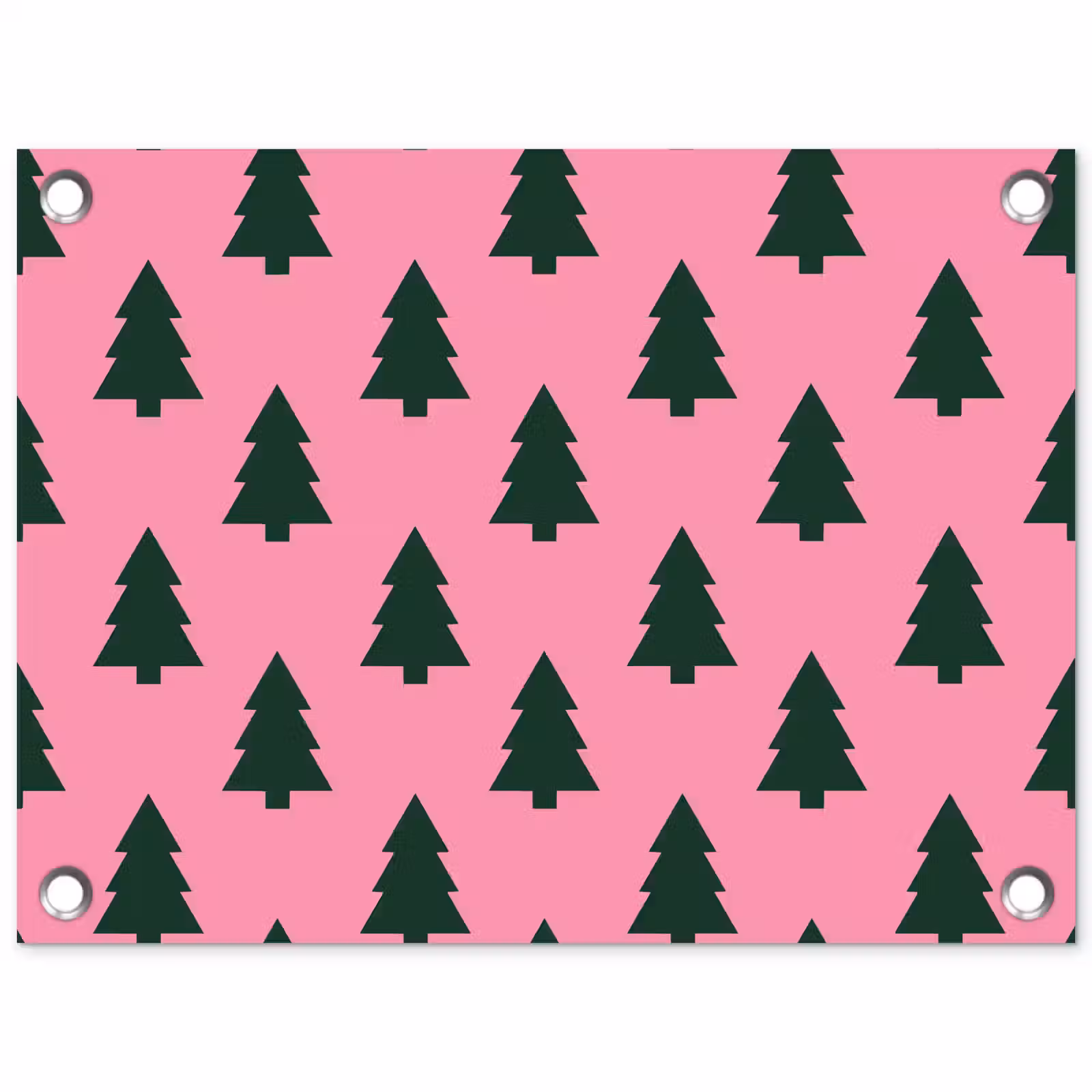 Tuinposter - Kerstboom - Roze - Groen — 1