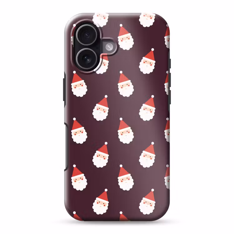 Telefoonhoesje Toughcase - Kerstman - Kerst - Donker - Rood — 1