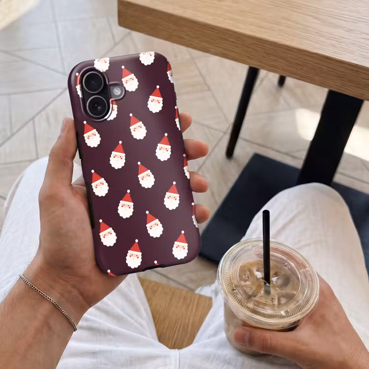 Telefoonhoesje Toughcase - Kerstman - Kerst - Donker - Rood — 4