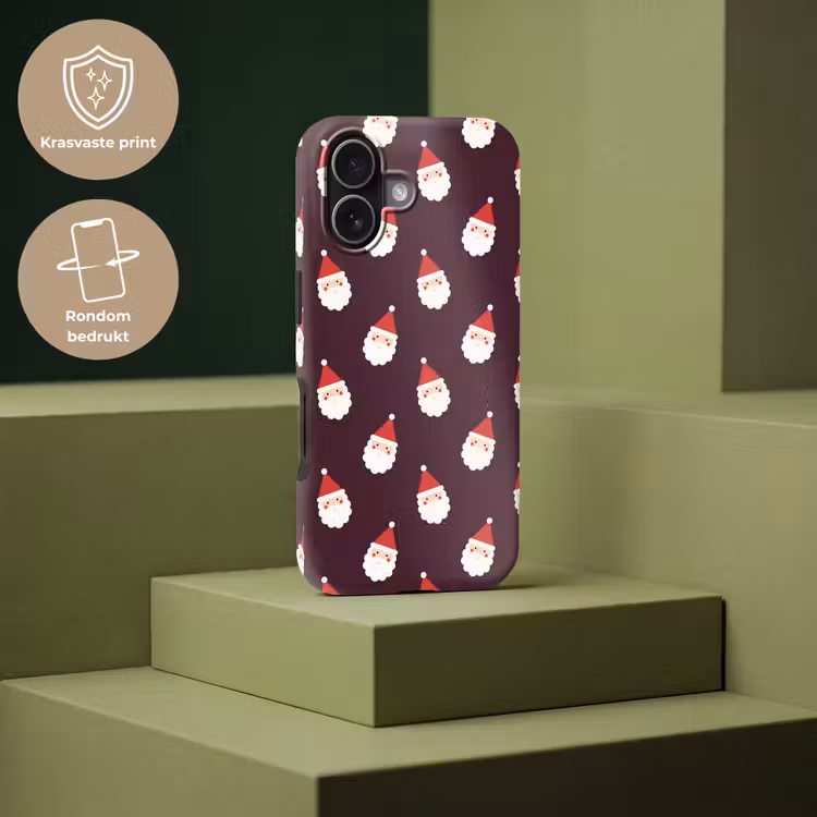 Telefoonhoesje Toughcase - Kerstman - Kerst - Donker - Rood — 7