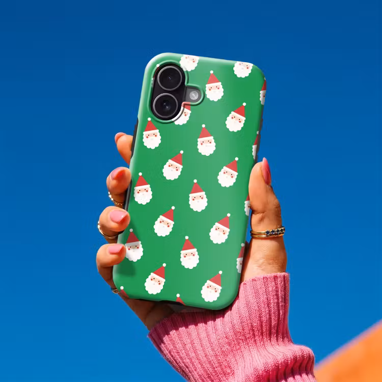 Telefoonhoesje Toughcase - Kerstman - Kerst - Neon - Groen — 2