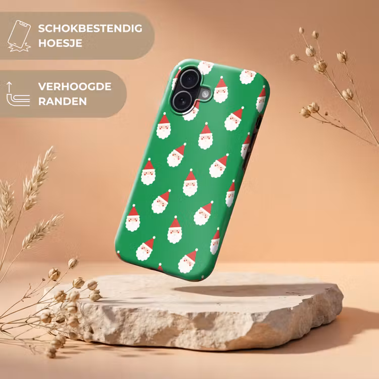 Telefoonhoesje Toughcase - Kerstman - Kerst - Neon - Groen — 5